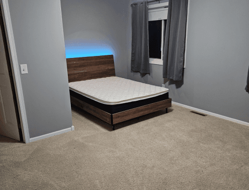 Freshly cleaned bedroom